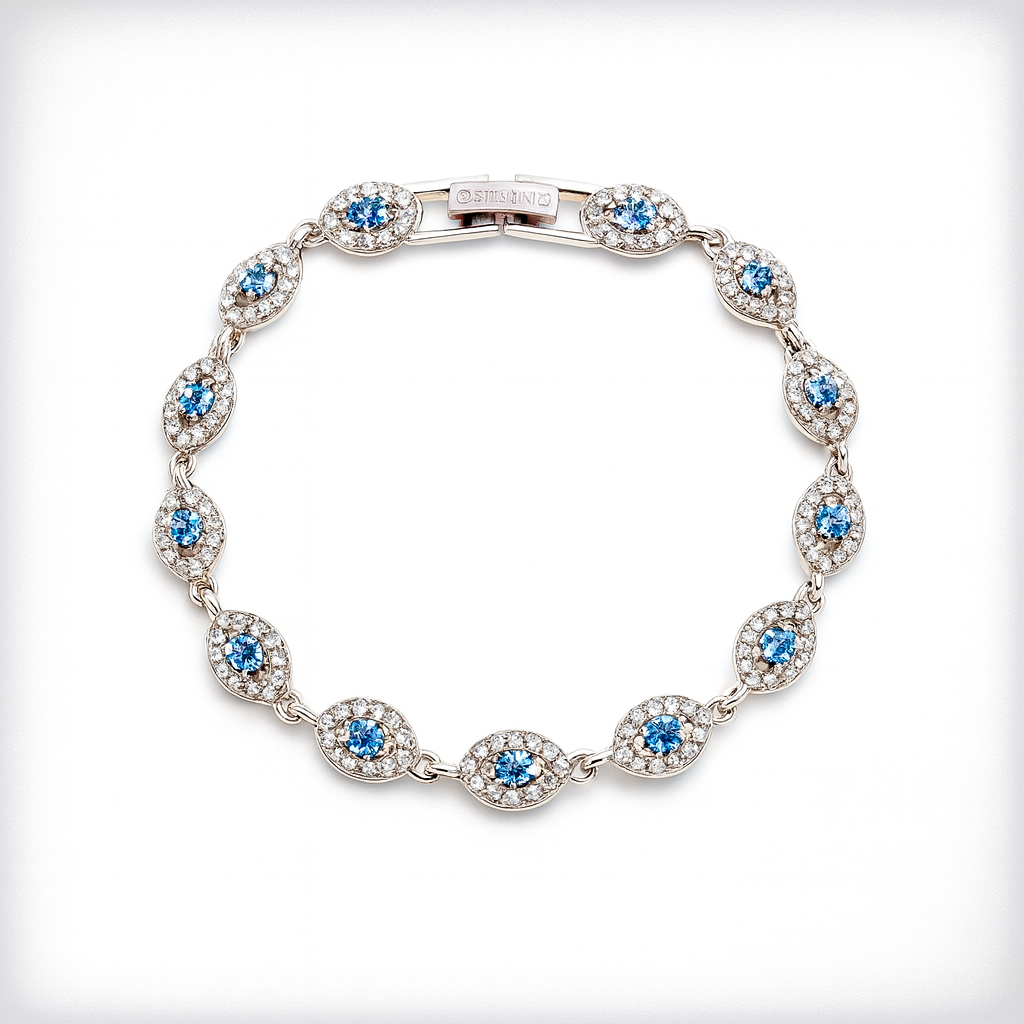 Flex Silver Eye Chain Bracelet